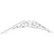 Ekena Millwork Pitch Carrillo Architectural Grade PVC Gable Pediment, 36"W x 7 1/2"H x 1"P (5/12) GPP036X008X100CRL - alternate 1